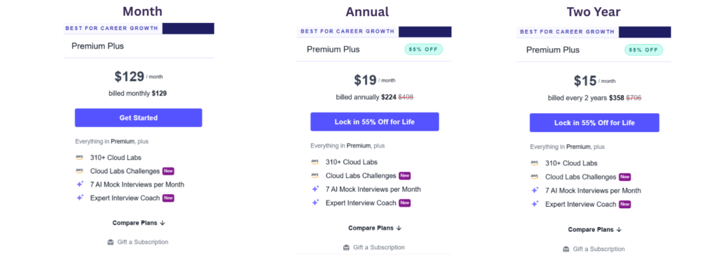 Educative Premium Plus plans pricing