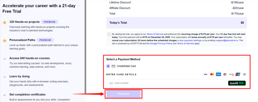 Select a payment method